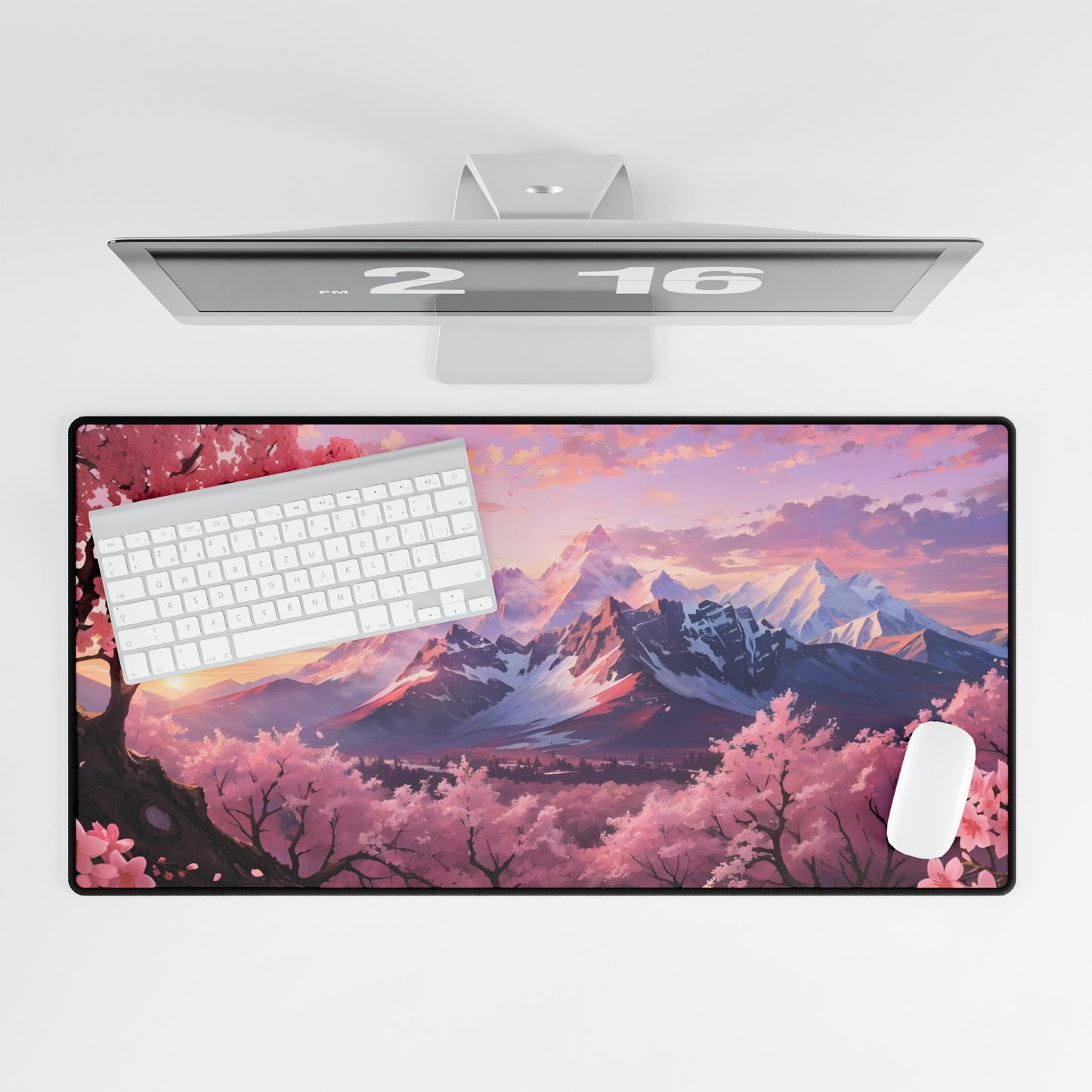 Sakura Mountains Mouse Pad Large Computer Desk Mat