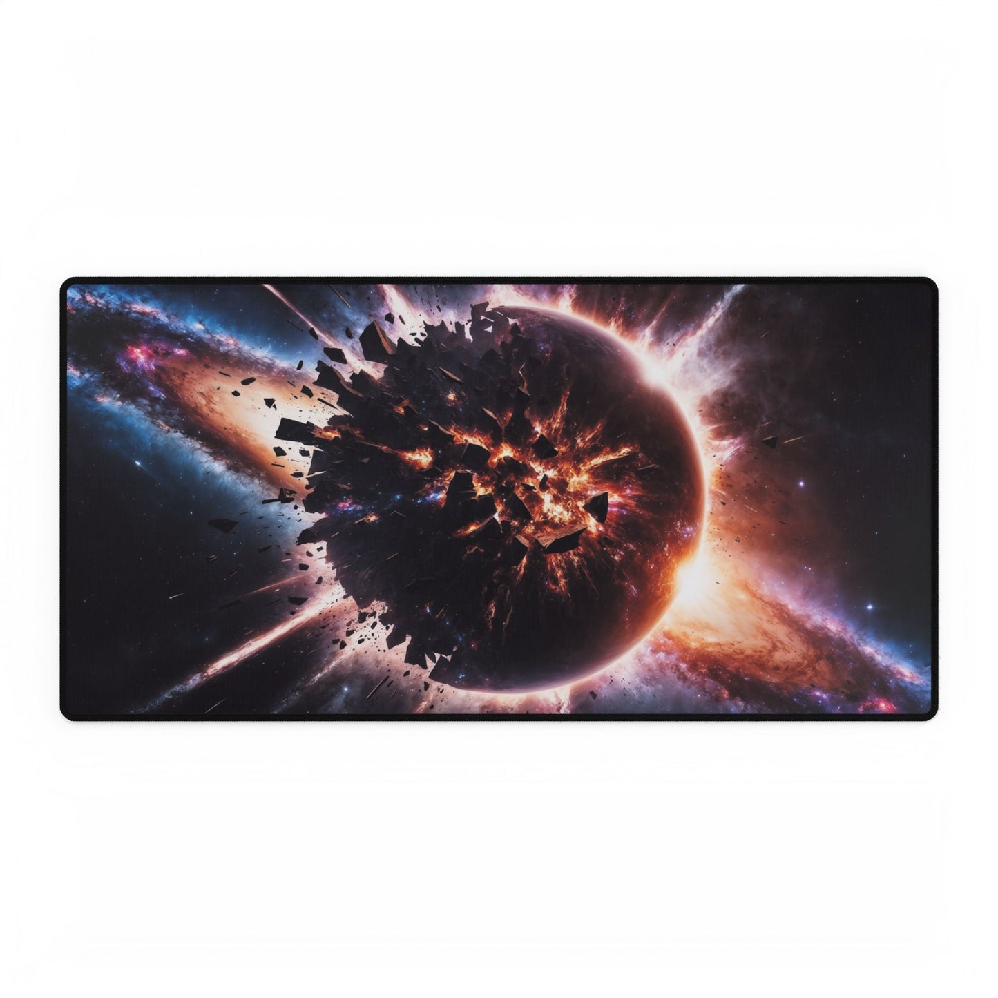 Planet Explosion Mouse Pad Large Computer Desk Mat