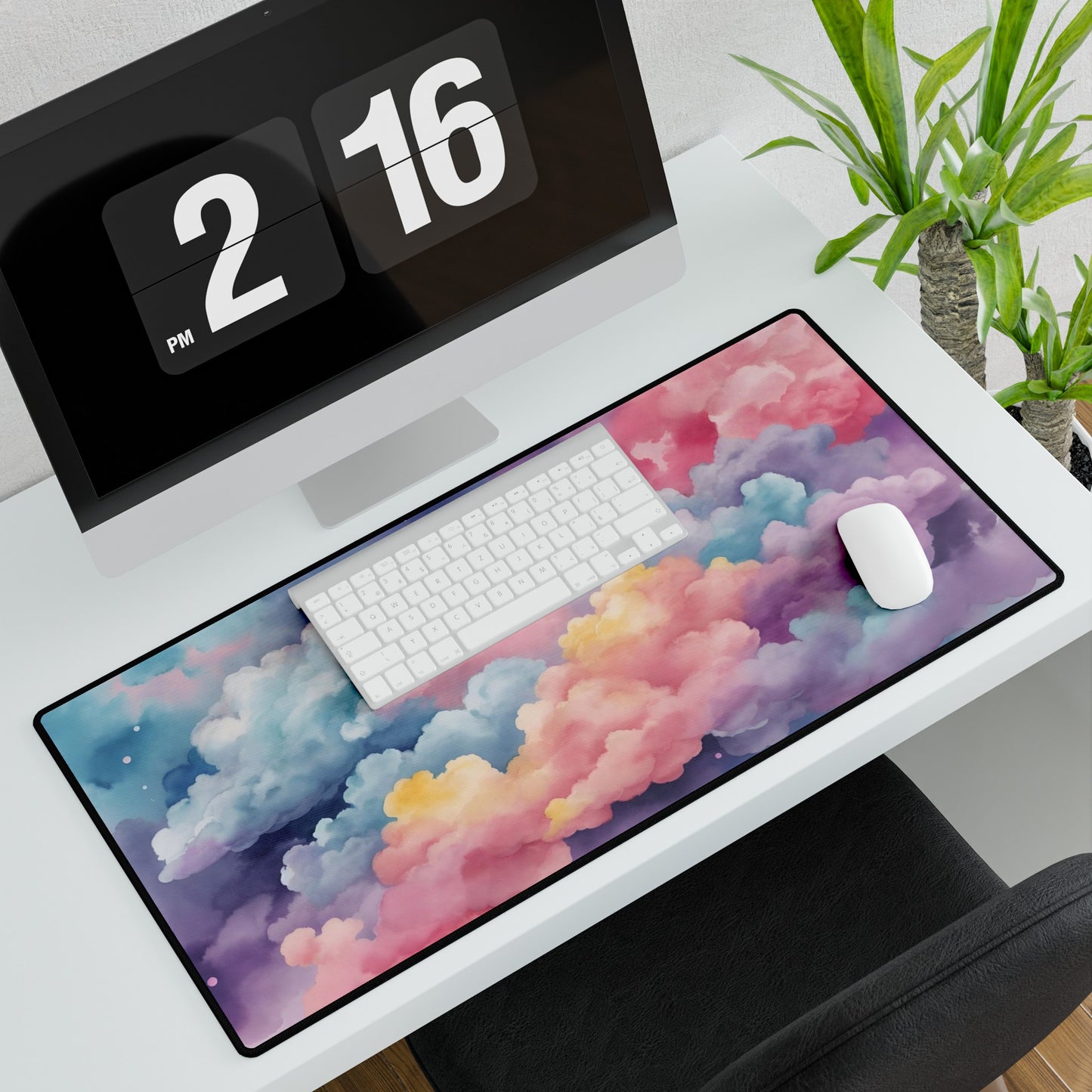 Watercolour Clouds Mouse Pad Large Computer Desk Mat