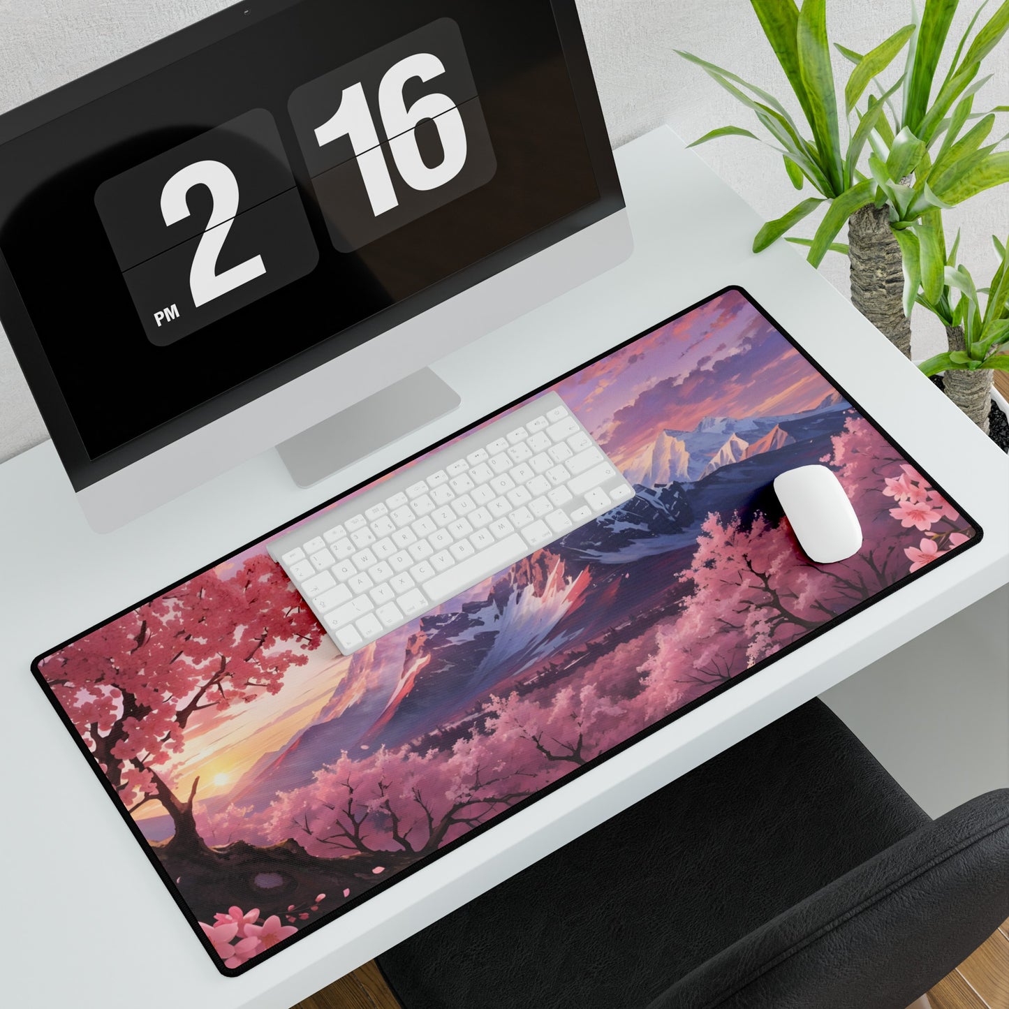 Sakura Mountains Mouse Pad Large Computer Desk Mat