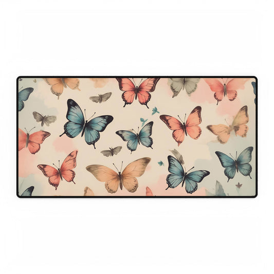 Vintage Butterfly Mouse Pad Large Computer Desk Mat