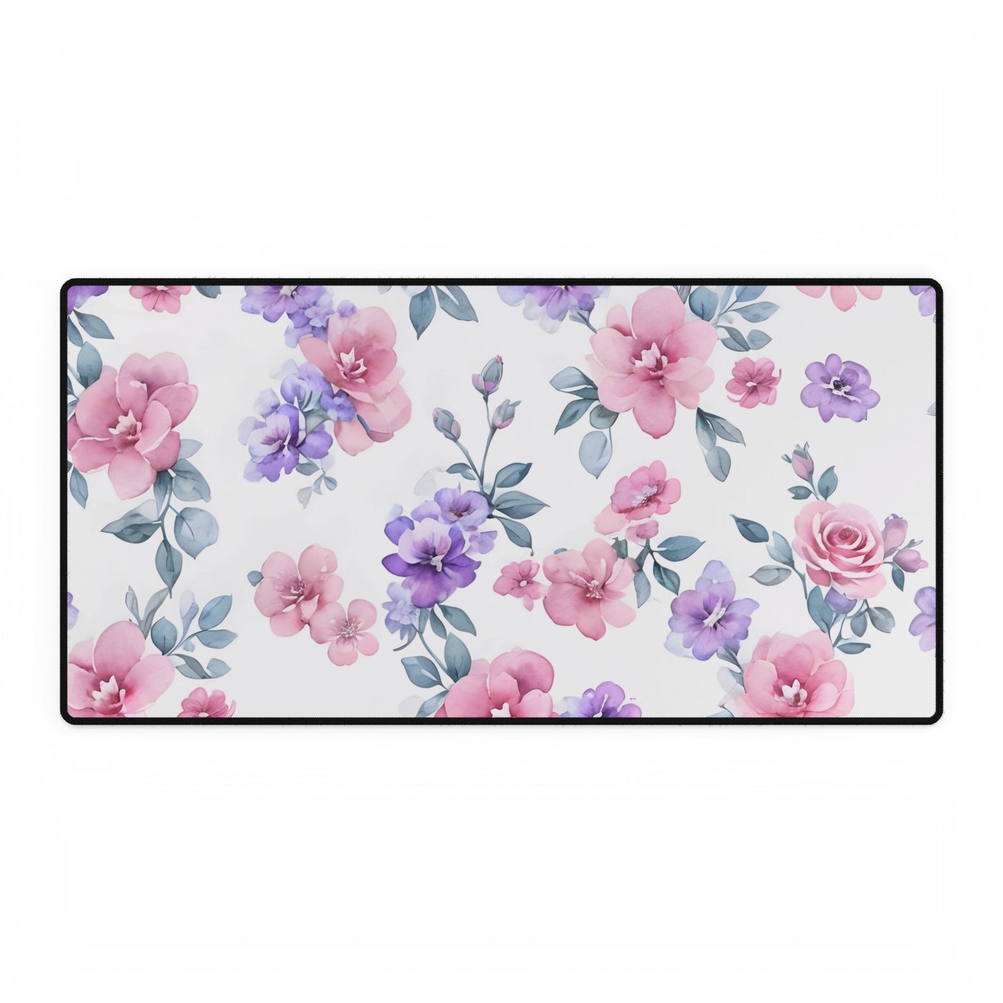 Watercolour Flowers Mouse Pad Large Computer Desk Mat