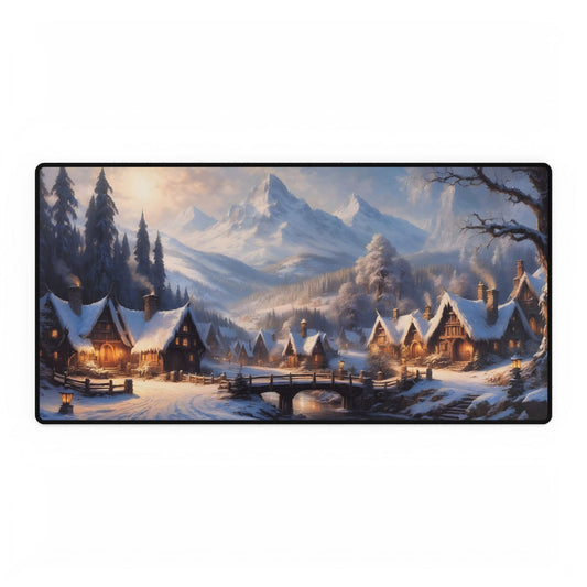 Fantasy Snowy Mountain Mouse Pad Large Computer Desk Mat