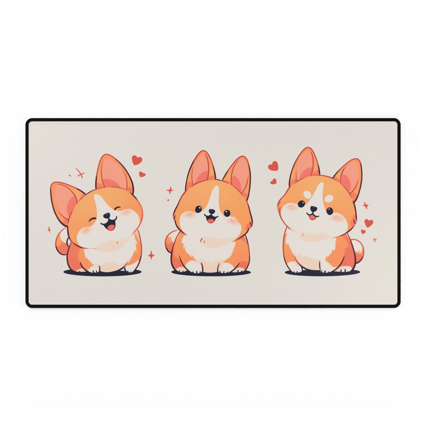 Cute Corgi Mouse Pad Large Computer Desk Mat