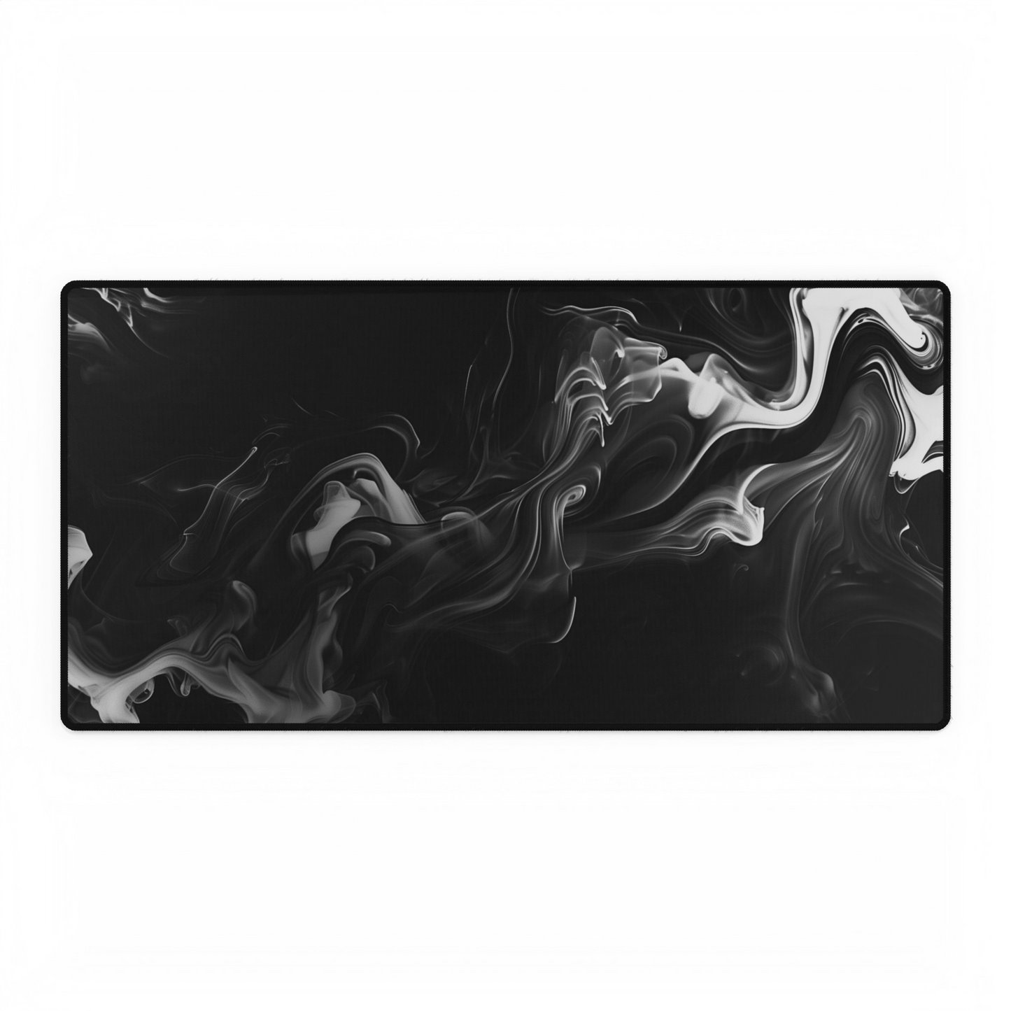 Black and White Ink Smoke Mouse Pad Large Computer Desk Mat