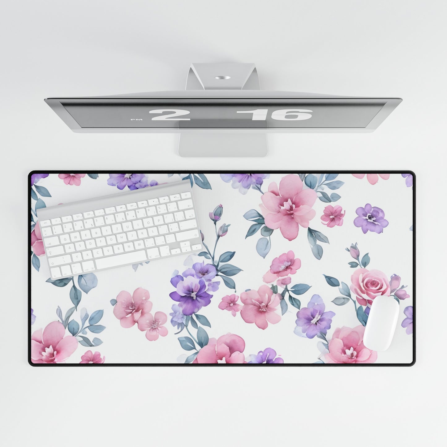 Watercolour Flowers Mouse Pad Large Computer Desk Mat