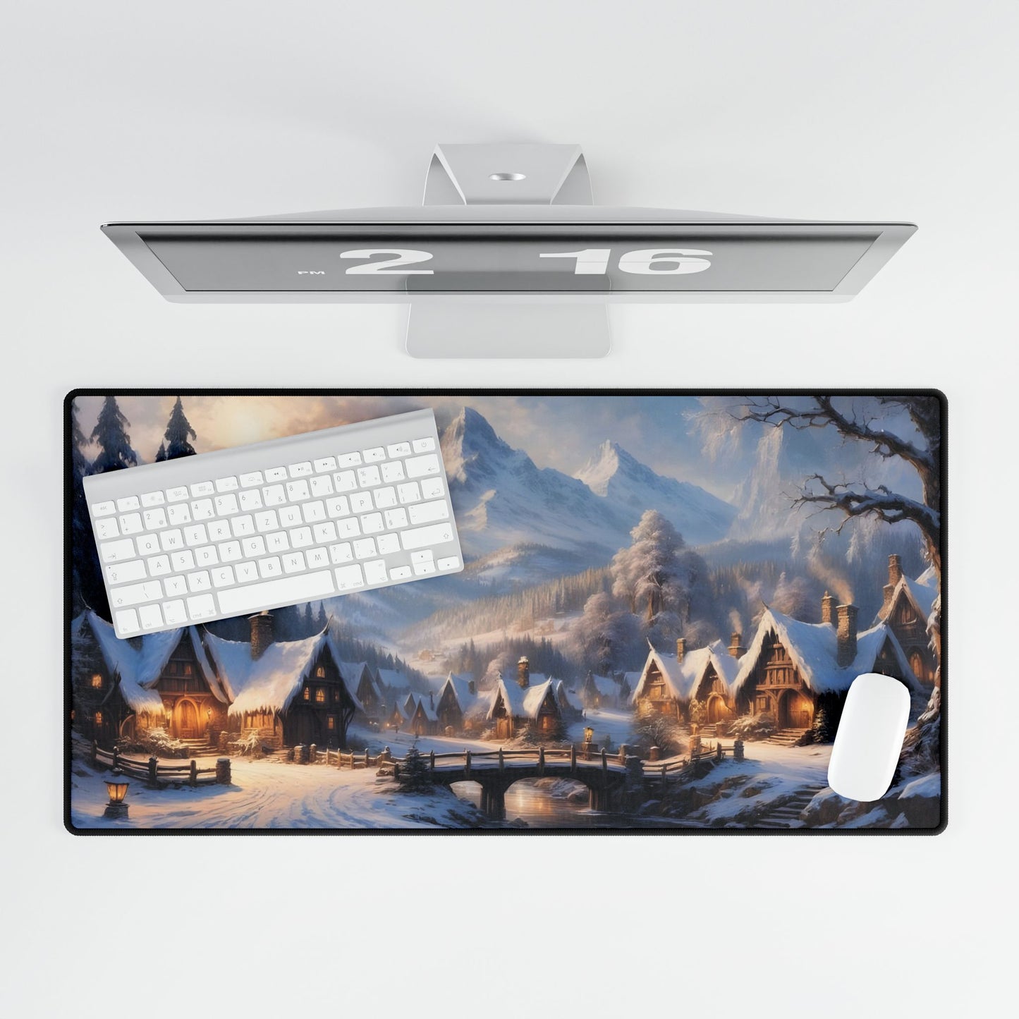 Fantasy Snowy Mountain Mouse Pad Large Computer Desk Mat